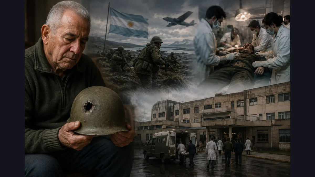 El veterano Toribio Encinas busca el casco que le salvó la vida y ser asistido en el Hospital Regional